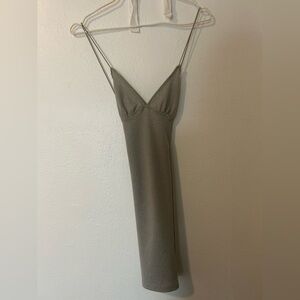 H&M Gray Mini Dress with Spaghetti Straps
